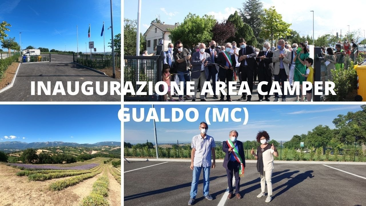 Inaugurazione dell'area attrezzata camper a Gualdo (MC) Marche