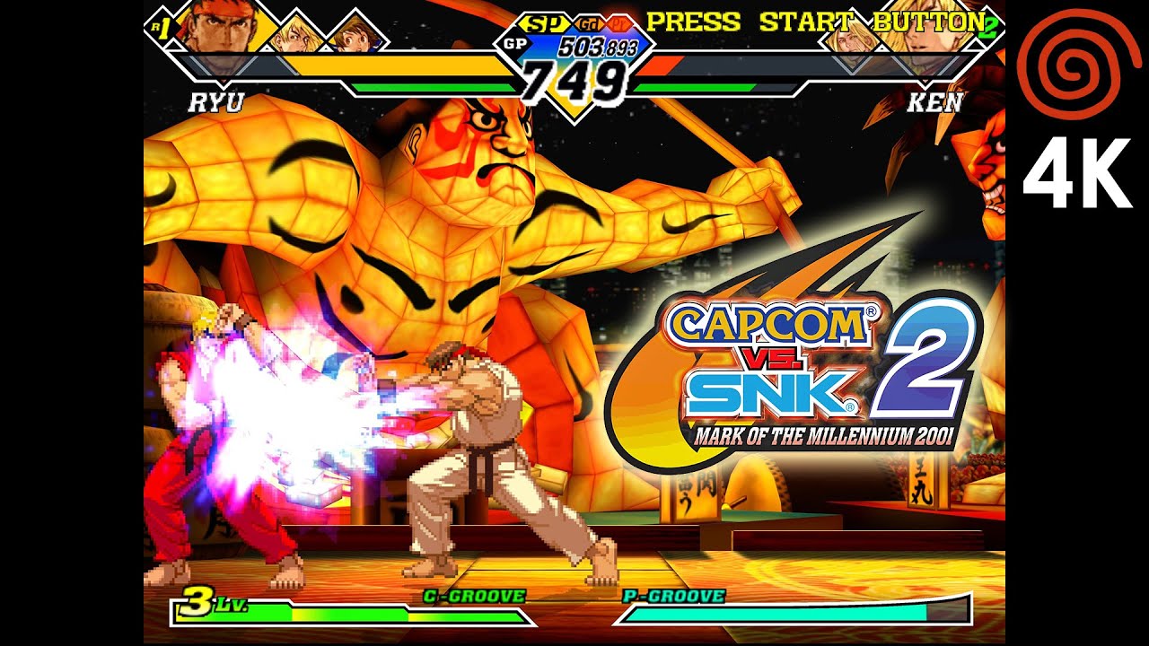 Capcom vs. SNK 2: Millionaire Fighting 2001 (JPN) (4K / 2160p) | Redream Emulator | Sega Dreamcast