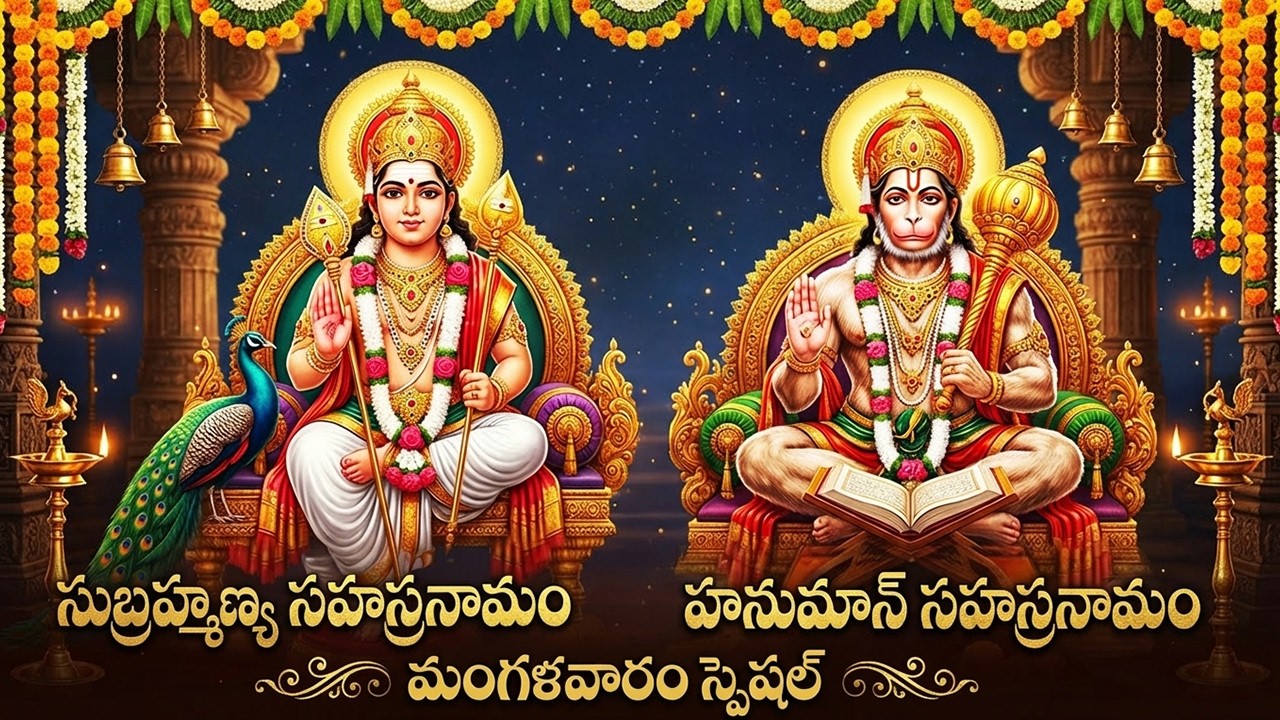 శ్రీ హనుమాన్ & సుబ్రహ్మణ్య సహస్రనామం | Hanuman & Subrahmanya Sahasranamam | Tuesday Special Songs