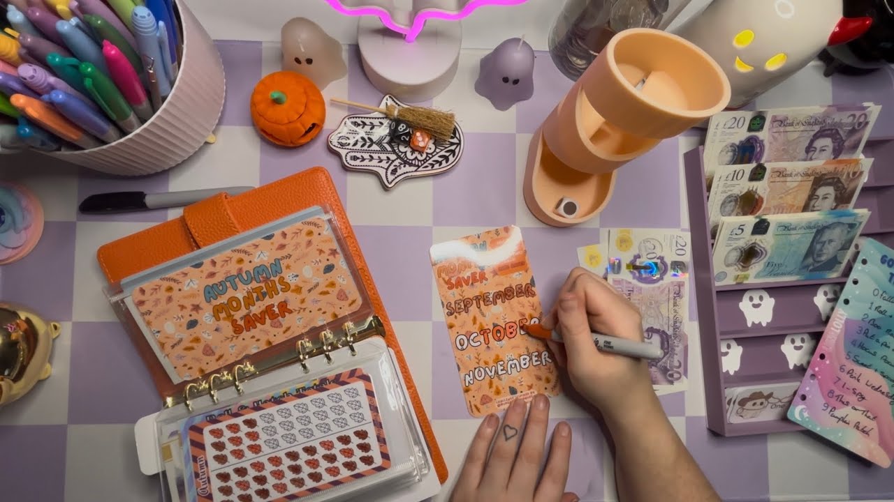 Seasonal Cash Stuffing Week 4/5! Getting close to completing some challenges thankfully! 😅🎃🧡