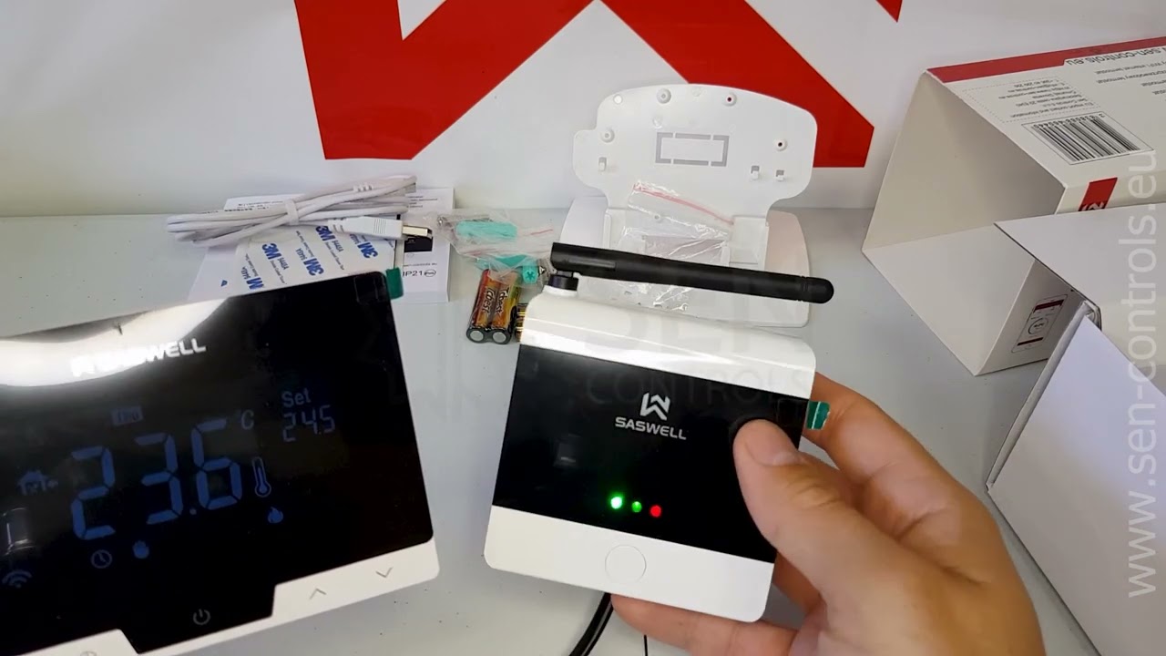 Saswell T19XWHB-7-RF-APP - Unboxing and connecting - quick guide