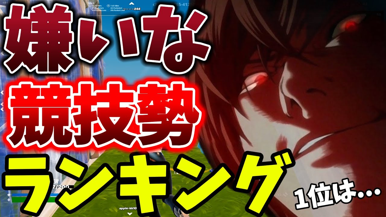 【Fortnite】個人的嫌いな競技勢ランキングTOP5