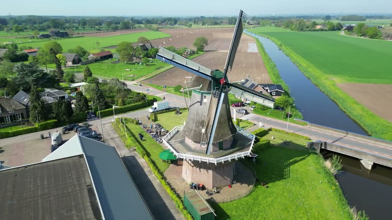Terwolde en omgeving, drone-view. 4K