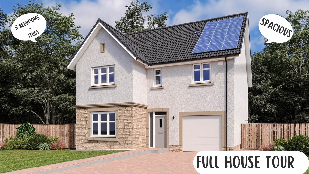 5 спален + кабинет. Отдельный новый дом. Экскурсия по Великобритании от Cala Homes. Дом-шоу Evan.