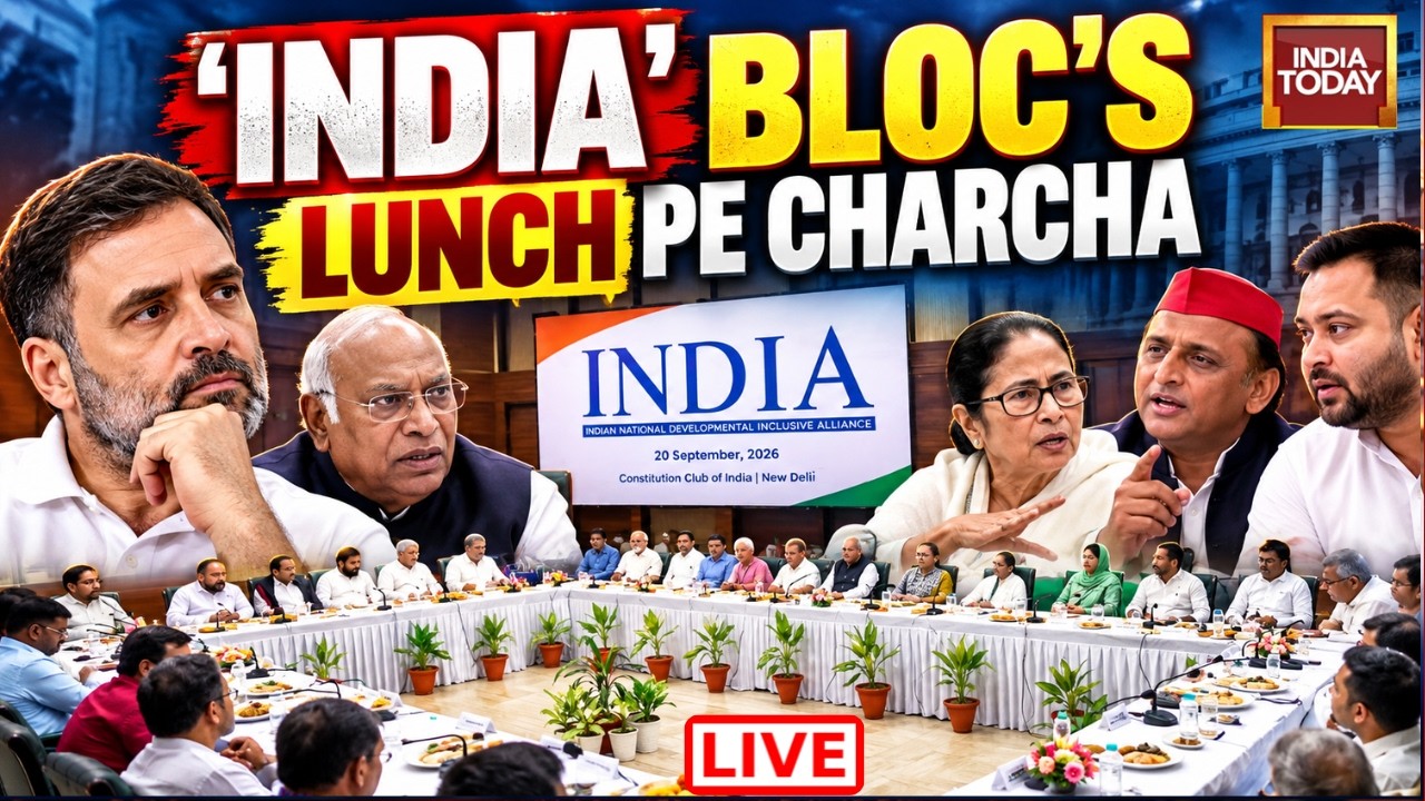 'INDIA' Bloc Meet LIVE: India Bloc MPs Meet For Lunch | Mallikarjun Kharge Calls INDIA Bloc MPs
