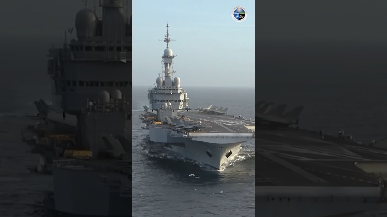 Rafale M Launch from Charles de Gaulle 🇫🇷⚓ | #SteadfastDart26 #france #charlesdegaulle #aircraft