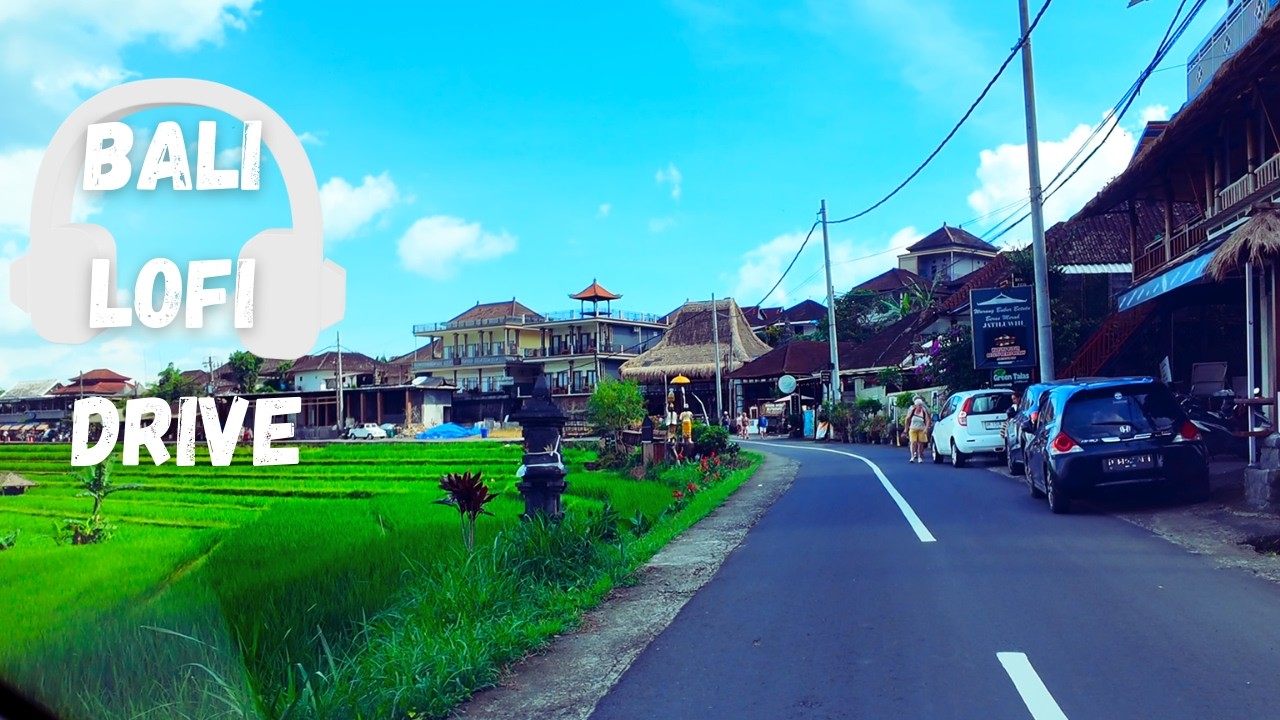 LoFi Bali Escape 🌴 Peaceful Drive Through Rice Fields | Chill Beats to Relax