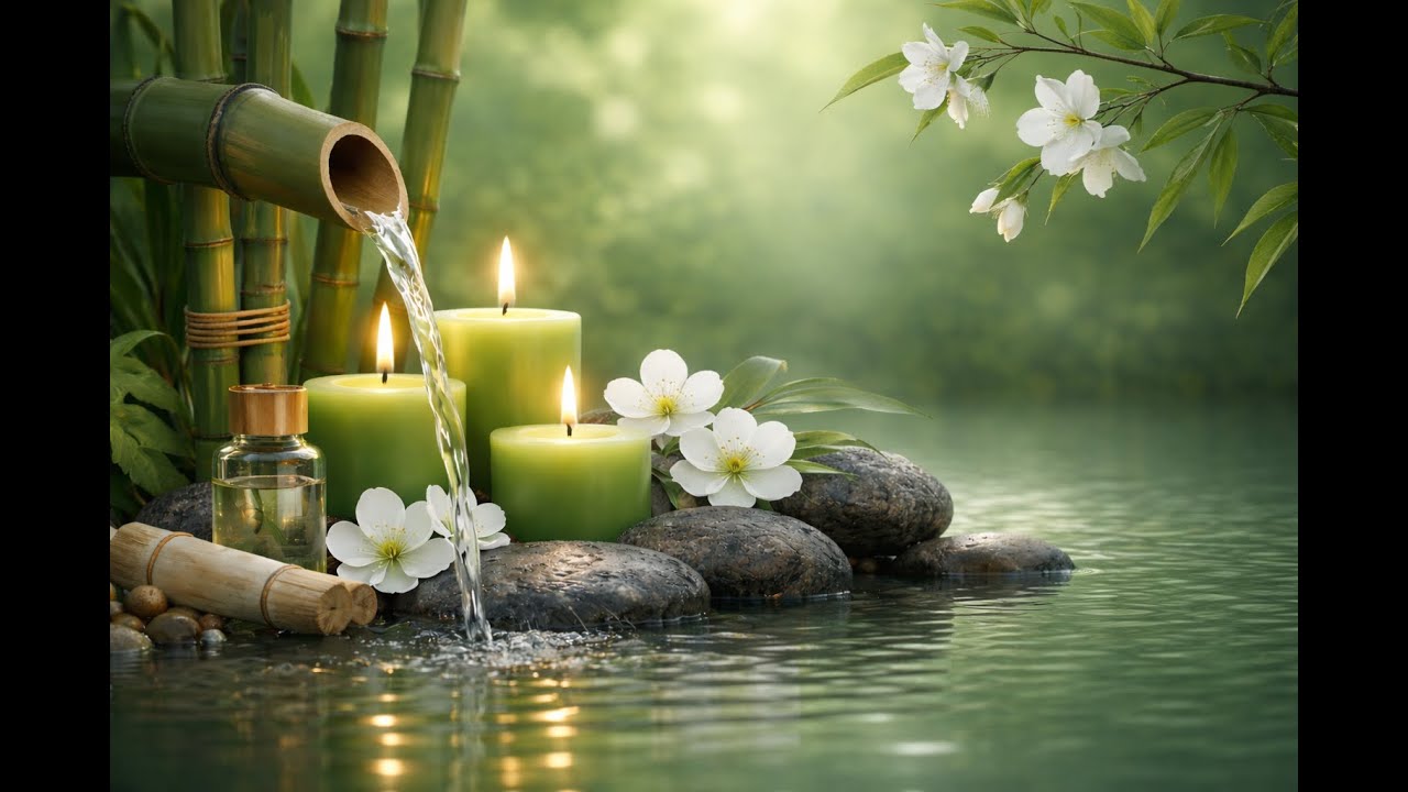 Relaxing Piano Music and Water Sounds [4K] 🎋 Stress Relief 🌿 Sleep Music - Meditation Music, Focus