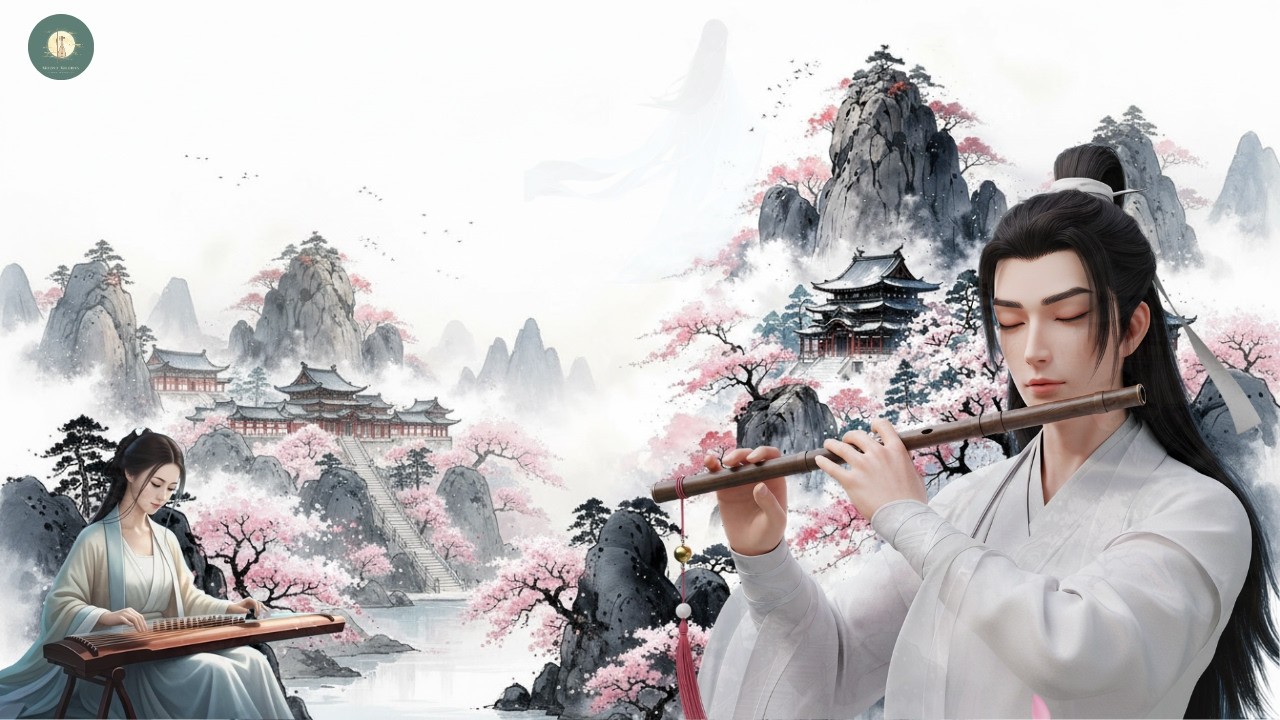 Chinese Zen Music: Bamboo flute, Erhu & Guzheng | soothing Chinese music @MoonlitMelodies-68s