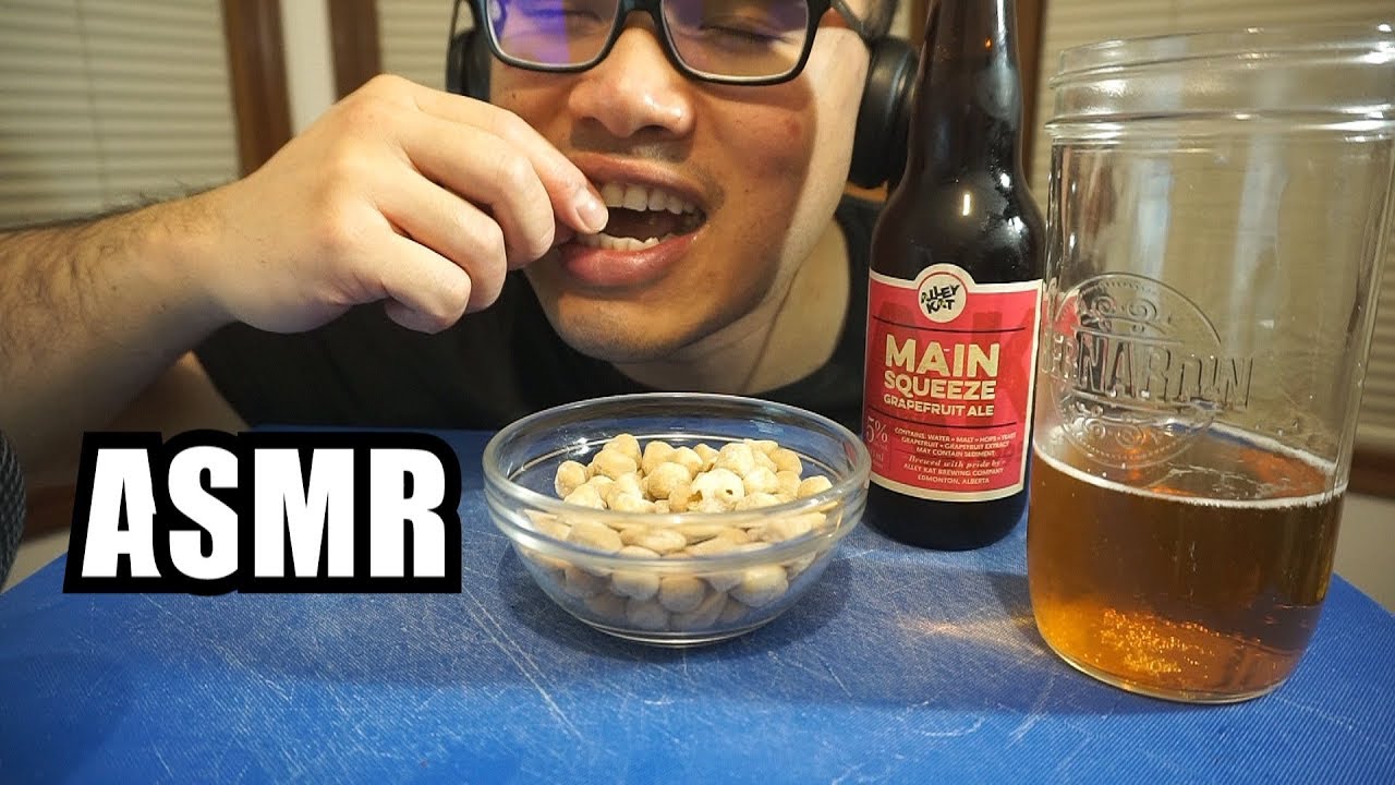 CRUNCHY PEANUTS & BEER  *Whispering ASMR