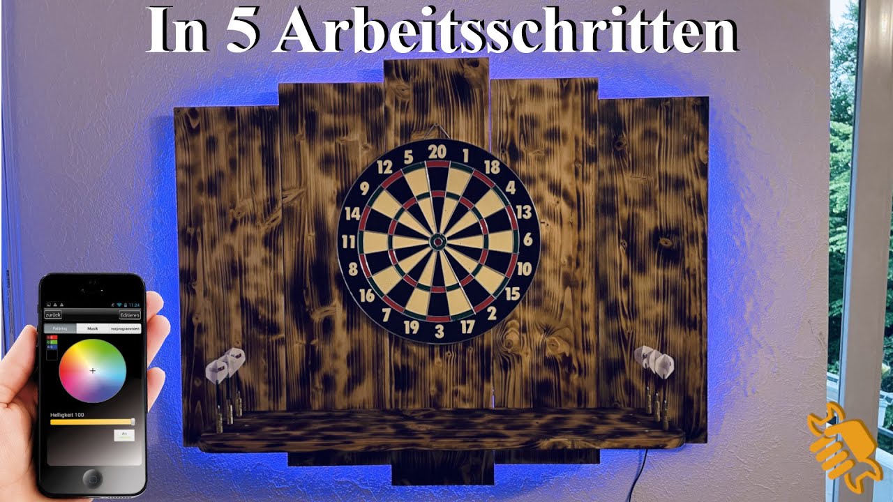 Dartboard Surround mit LED-Beleuchtung | SELBER bauen | DIY
