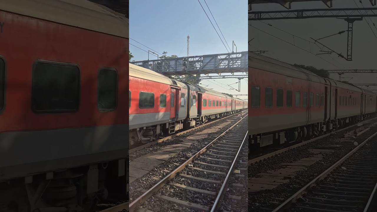 14116 Dr. Ambedkar Nagar Express crossing Maksi Junction at 8:02 AM!Speed +Sound #RailwayVibes #ind