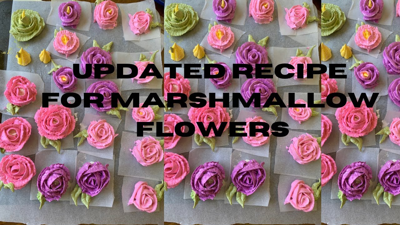 Updated recipe for marshmallow flowers using agar agar