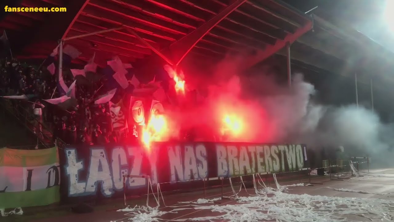 OLIMPIA GRUDZIĄDZ - Jagiellonia (05.12.2024) doping i oprawa