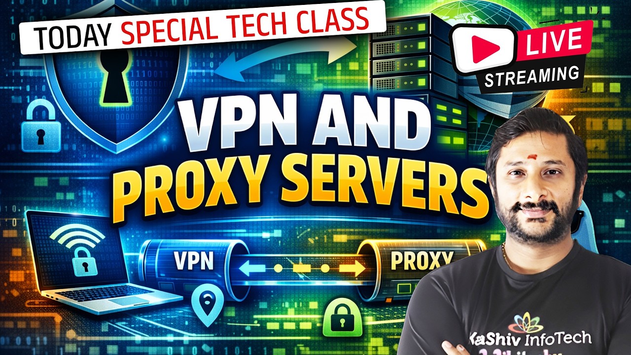 🔴 LIVE: VPN and Proxy Servers Explained 🔐 | Cyber Security Basics | Kaashiv Infotech Cyber Security