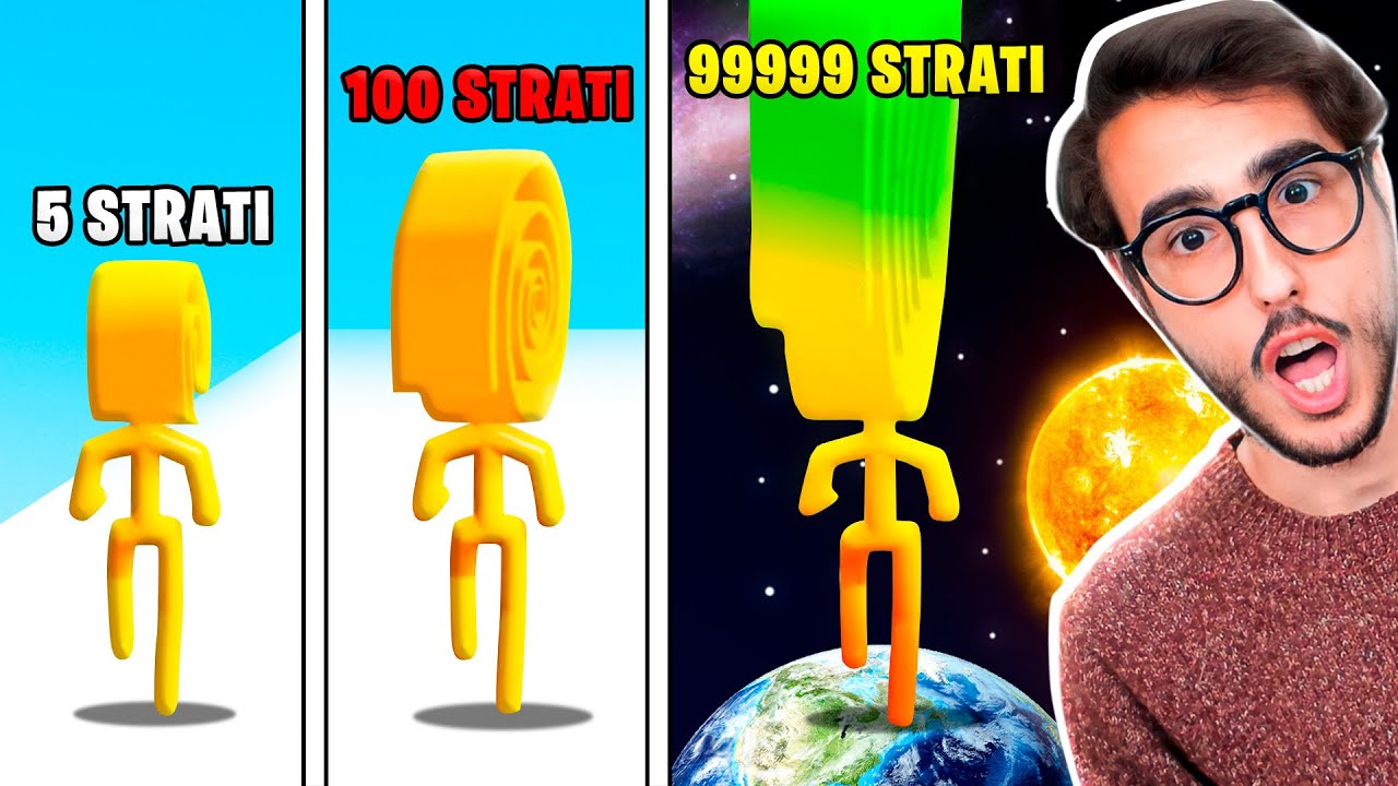 FACCIO CRESCERE LA MIA TESTA CON 9.999.999 STRATI! - Layer Man