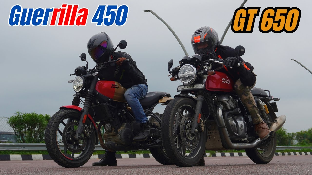 Guerrilla 450 vs Continental GT650 Drag Race