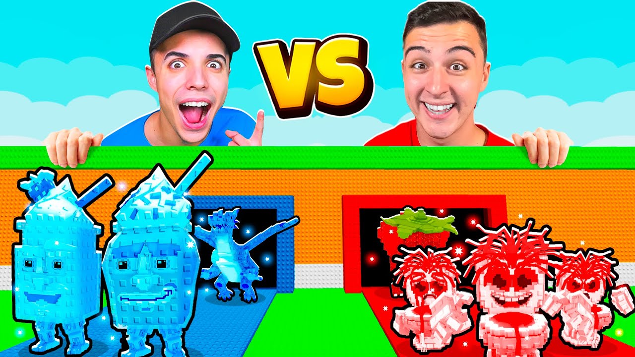AZUL vs ROJO en DOS FILAS en Steal a Brainrot!