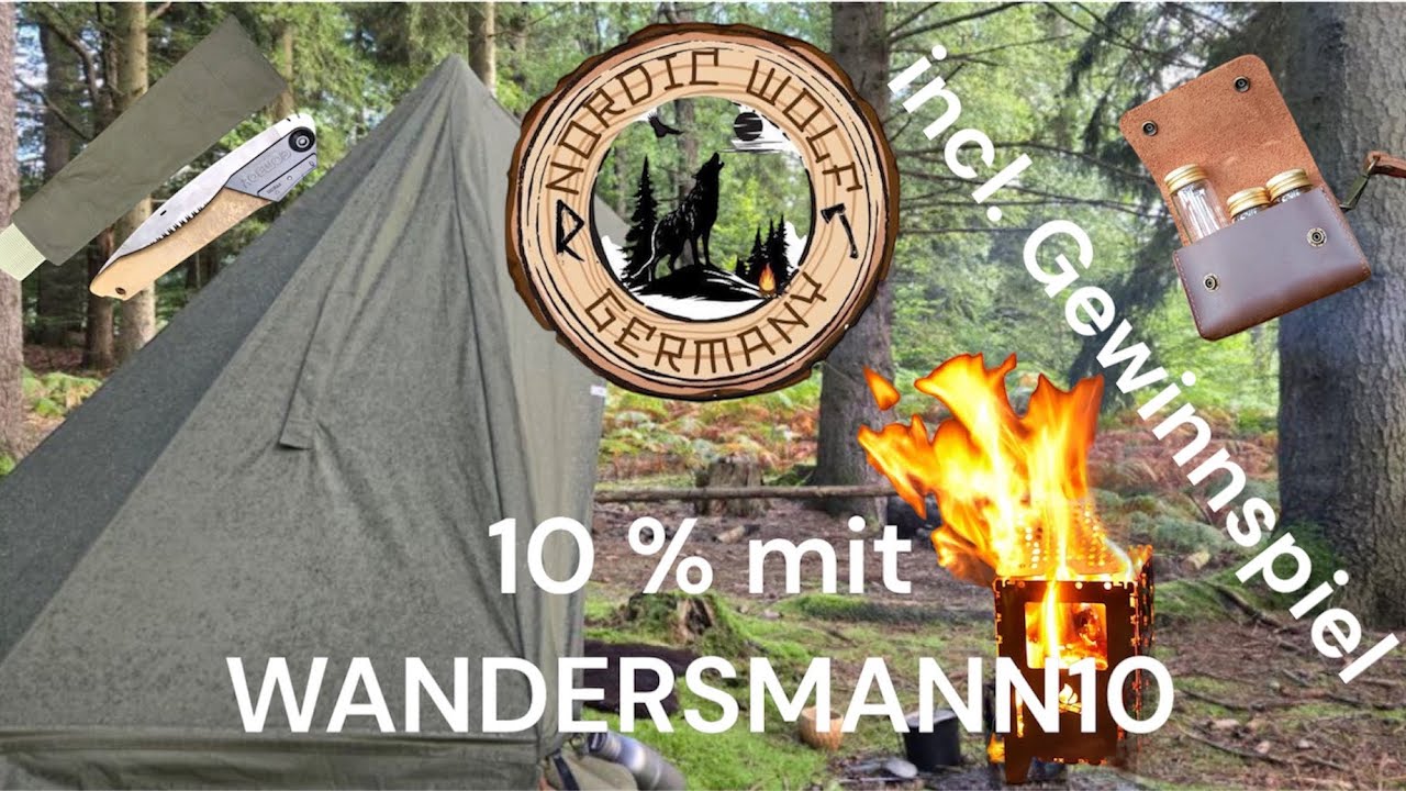 Vorstellung Nordic Wolf, incl. Gewinnspiel. Zubehör, Taschen usw., alles fürs Thema Bushcraft.
