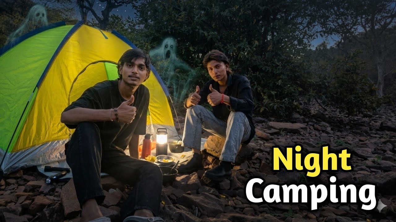 Over Night Camping 🏕️ Challenge// Solo Camping jungle // Indian ☺️