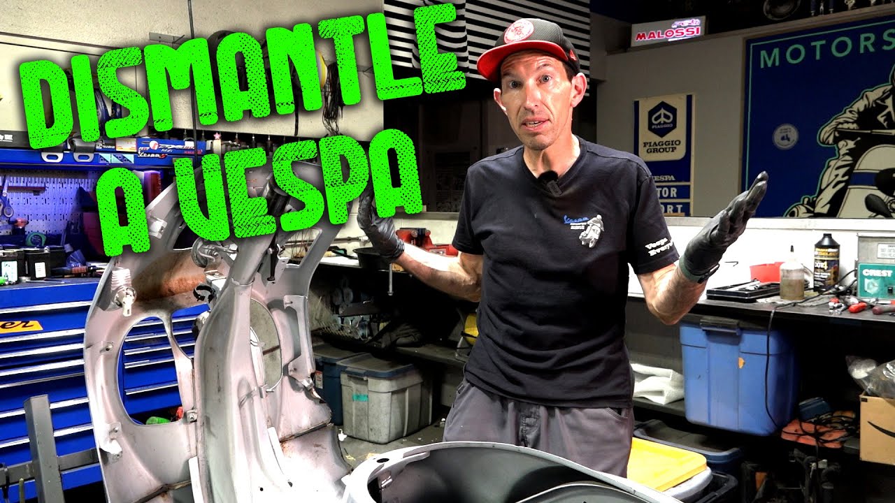 How To Completely Dismantle a Vespa GTS Scooter Down to the Frame