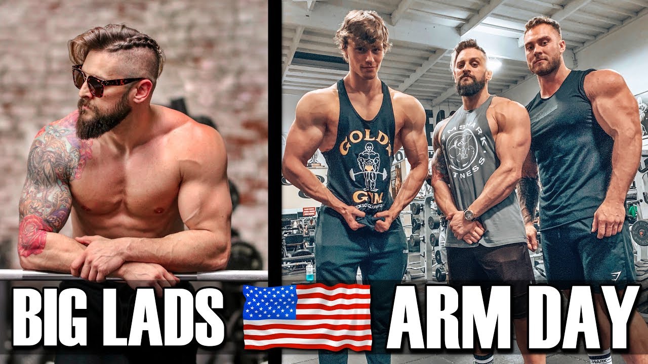 BIG LAD ARM DAY | Superset Workout | LA Behind The Scenes Ft. David Laid, Chris Bumstead