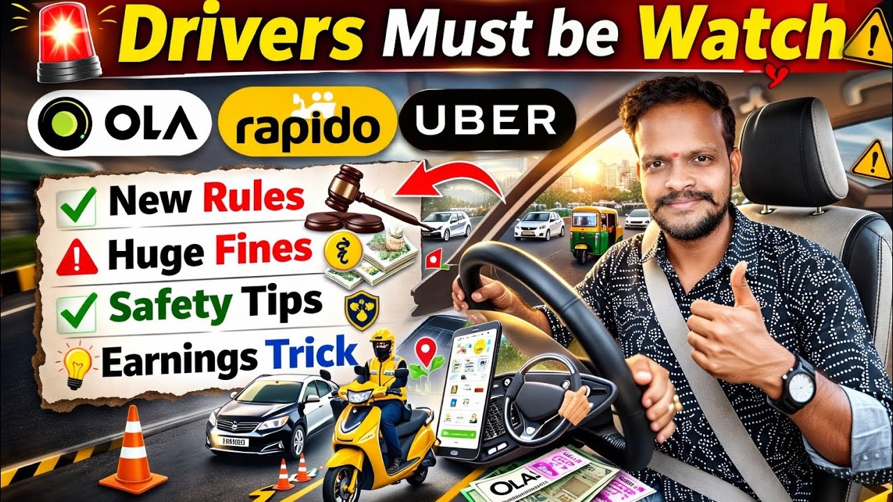 Cab Drivers Alert! Drivers Must Watch! 🚨Ola | Uber | Rapido Drivers Important 😱 Full Details Inside!