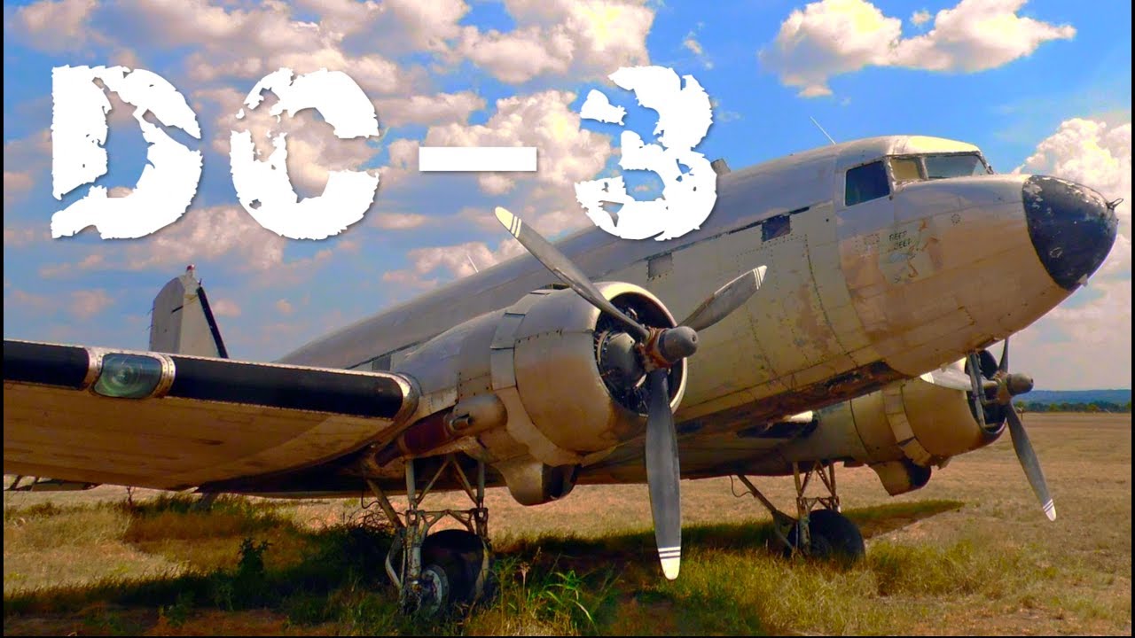DC-3 Classic Plane 💤 Sleep Soundscape 💤  (BLACK SCREEN)- 10 hours