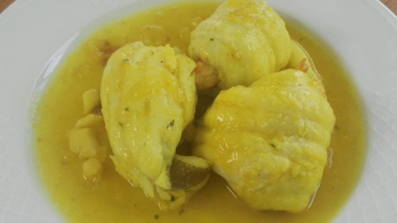 FILETES DE GALLO RELLENOS DE GAMBAS