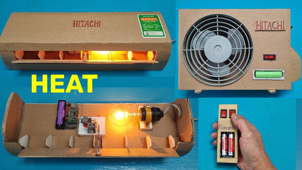 Winter Ready Cardboard Air Conditioner with Light Bulb Heating System