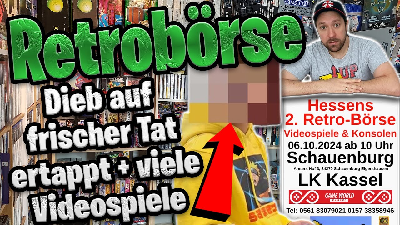 Games-Dieb auf der RETROBÖRSE und viele VIDEOSPIELE  2. Retro Börse 06.10.2024 Kassel im Elgerhaus
