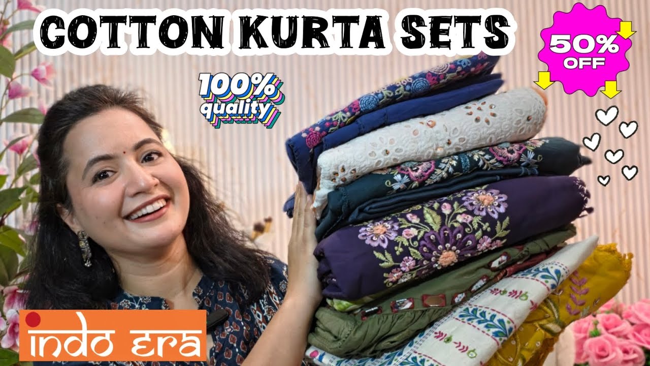 Summer Special Cotton Kurta Sets From Indo Era | Flipkart Suits Haul | Neema's Corner 