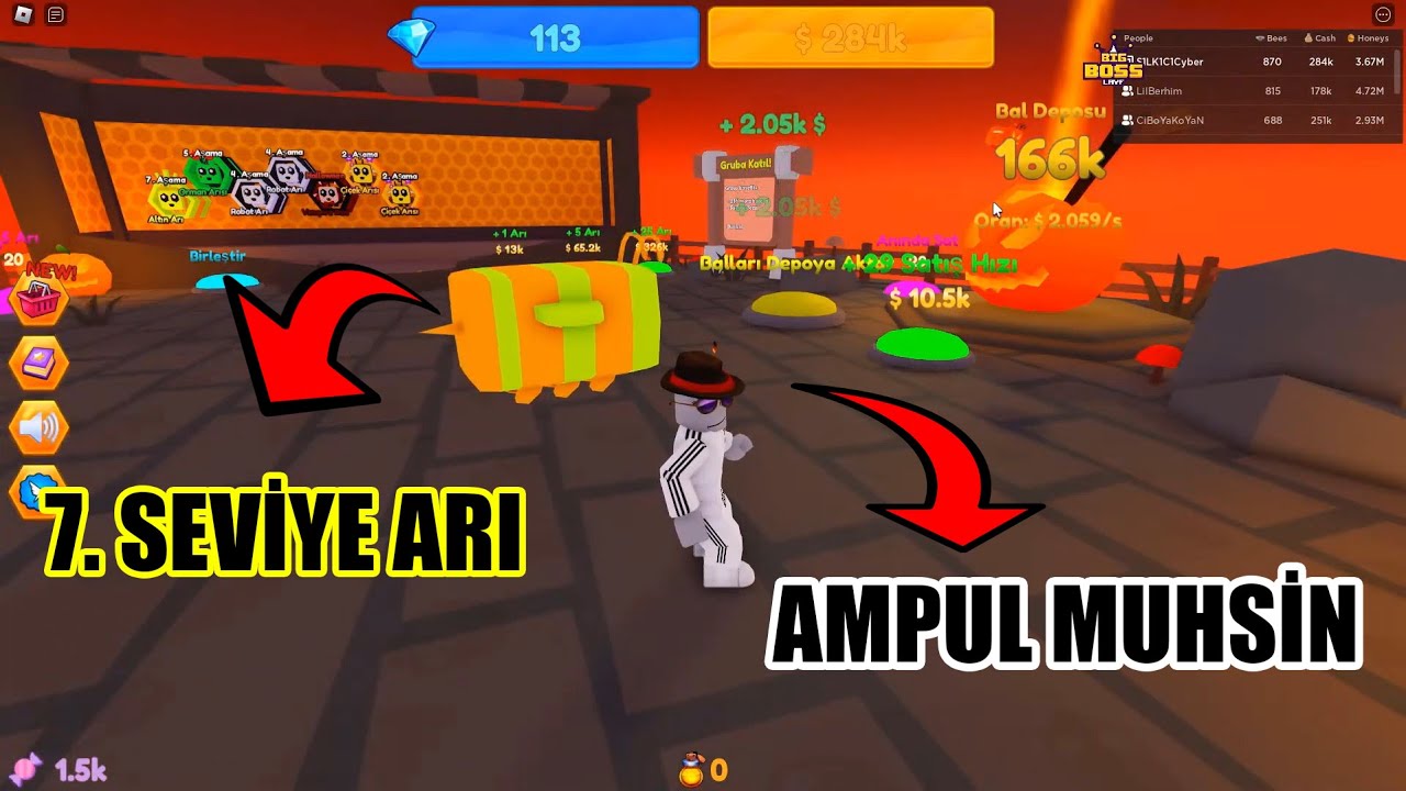 CyberRulz Mekiple ROBLOX ARI TOPLAMA SİMULATOR OYNUYOR