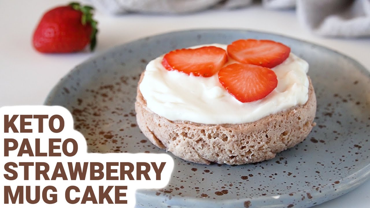 Keto Paleo Strawberry Mug Cake