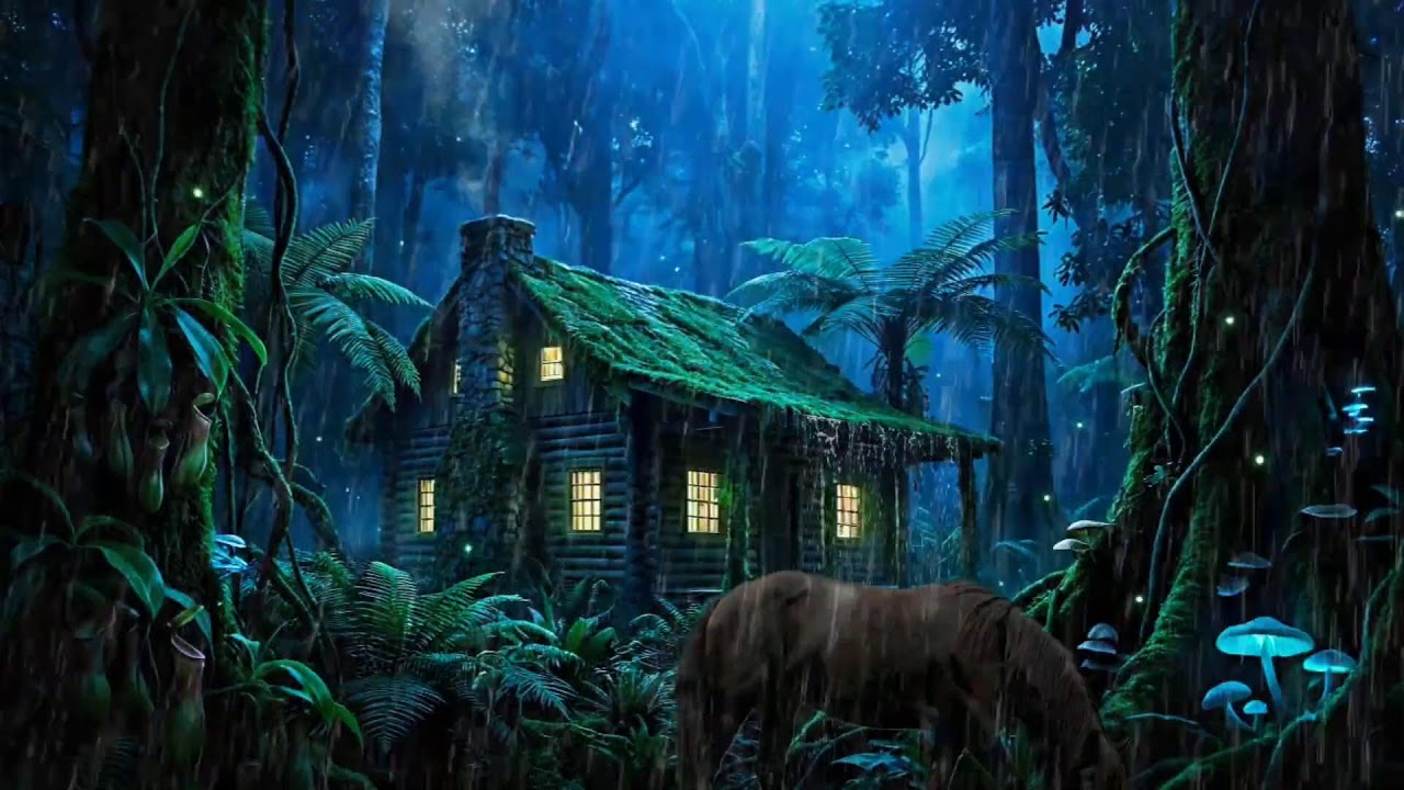 🌧️ Thunderstorm Rain at Cabin | Deep Sleep, Insomnia Relief & Relaxation