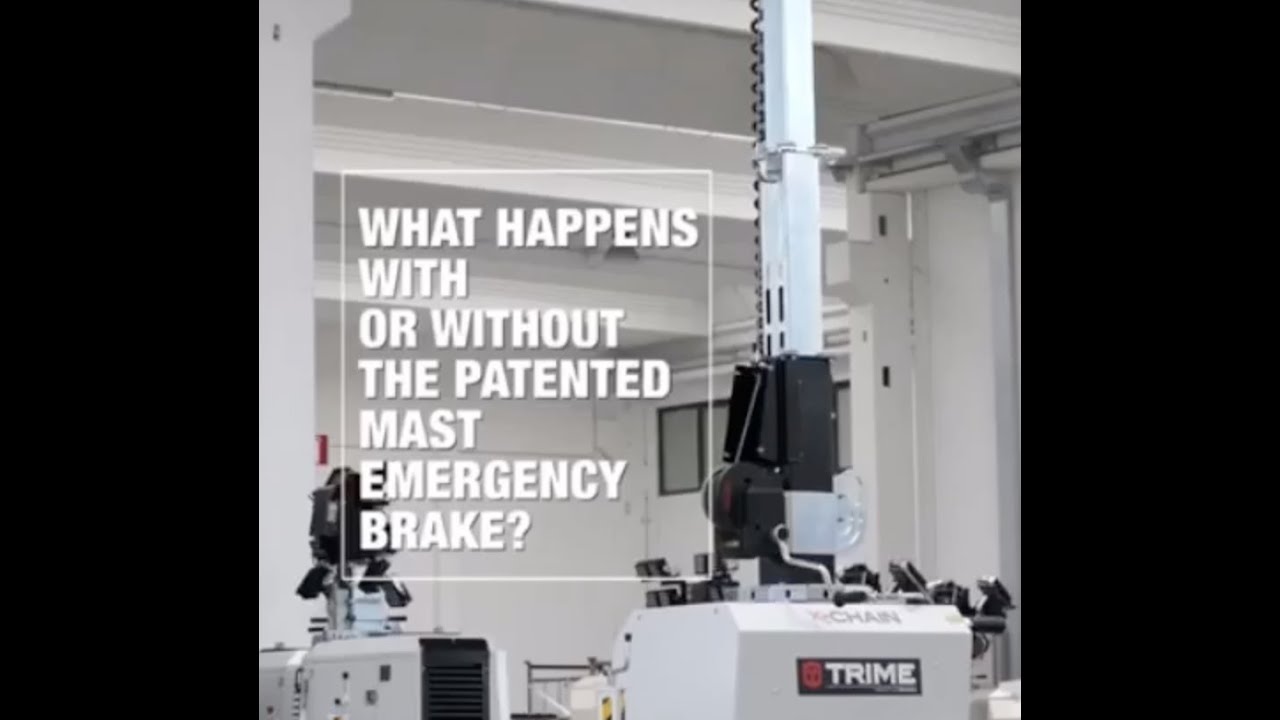 How an Emergency Mast Break works in a lighting tower