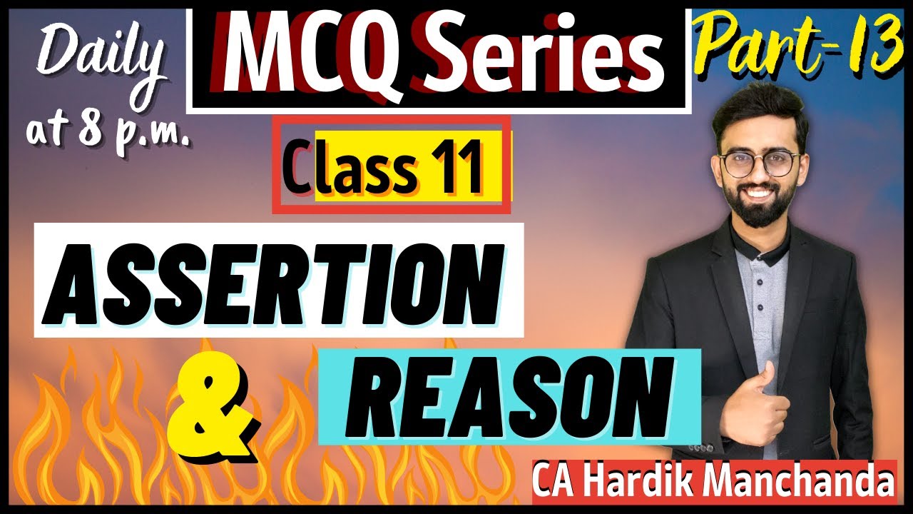 Assertion & Reason Based MCQs || Class 11 || Accounts || Term-1 Preparation class 11 ||