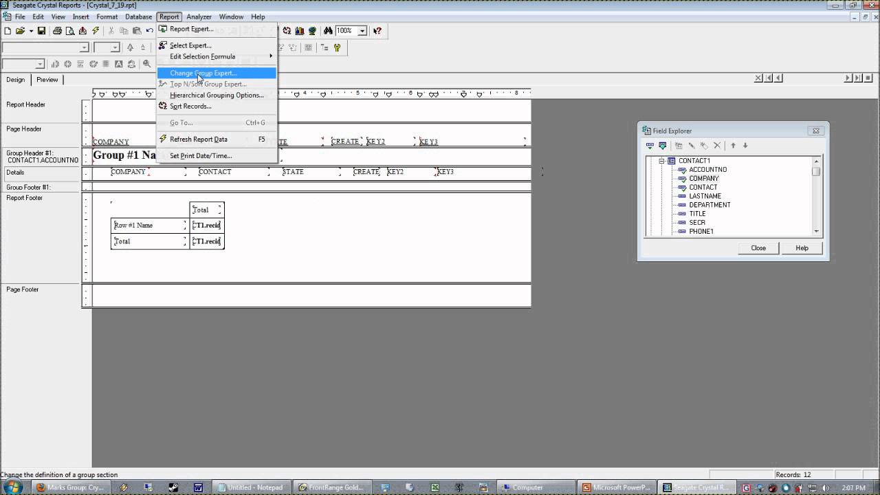 Crystal Reports Tips and Tricks 03/12 Part 1