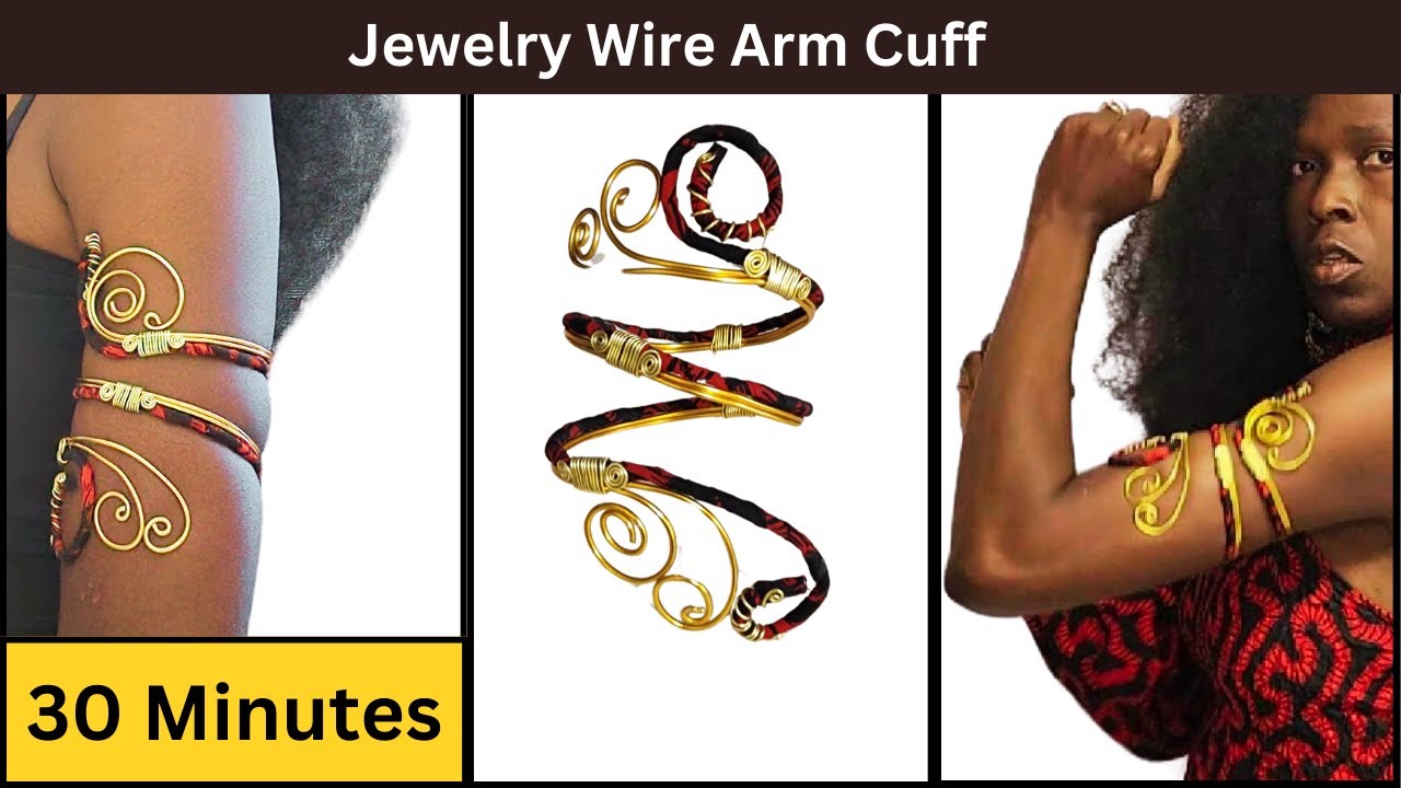 DIY Arm Cuff Jewelry . Easy Ankara Arm Bracelet Tutorial