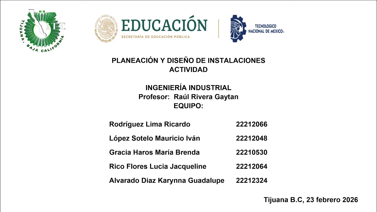 Planeacion y Diseño de instalaciones - Localizacion de una sola instalacion (Equipo 1)