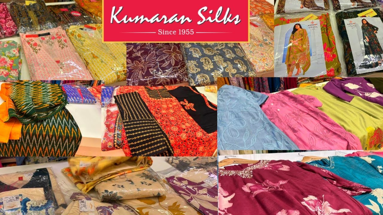 Kumaran Silks Readymade Chudithar|Cord Sets|Cotton| Muslin| Rayon| Chiffon|Vichitra Silk Collections