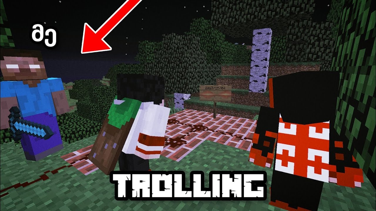 დავტროლე მეგობრები Herobrine-ის სკინით Minecraft-ში ft.@giorgiitsme, @ItzFeika (PART 2)