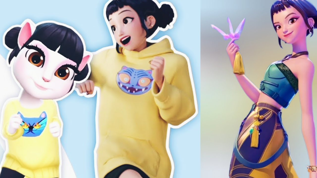 Huntrix Zoey cutie Cosplay MY TALKING ANGELA2 #HUNTRIXZOEY #zoeycosplay #kdh 