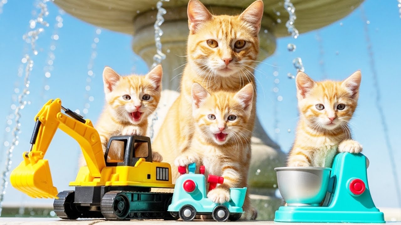 Mama Cat Trims Fur on the Farm and Makes Tiger Hat For Kittens At Home🐾🎩🐯