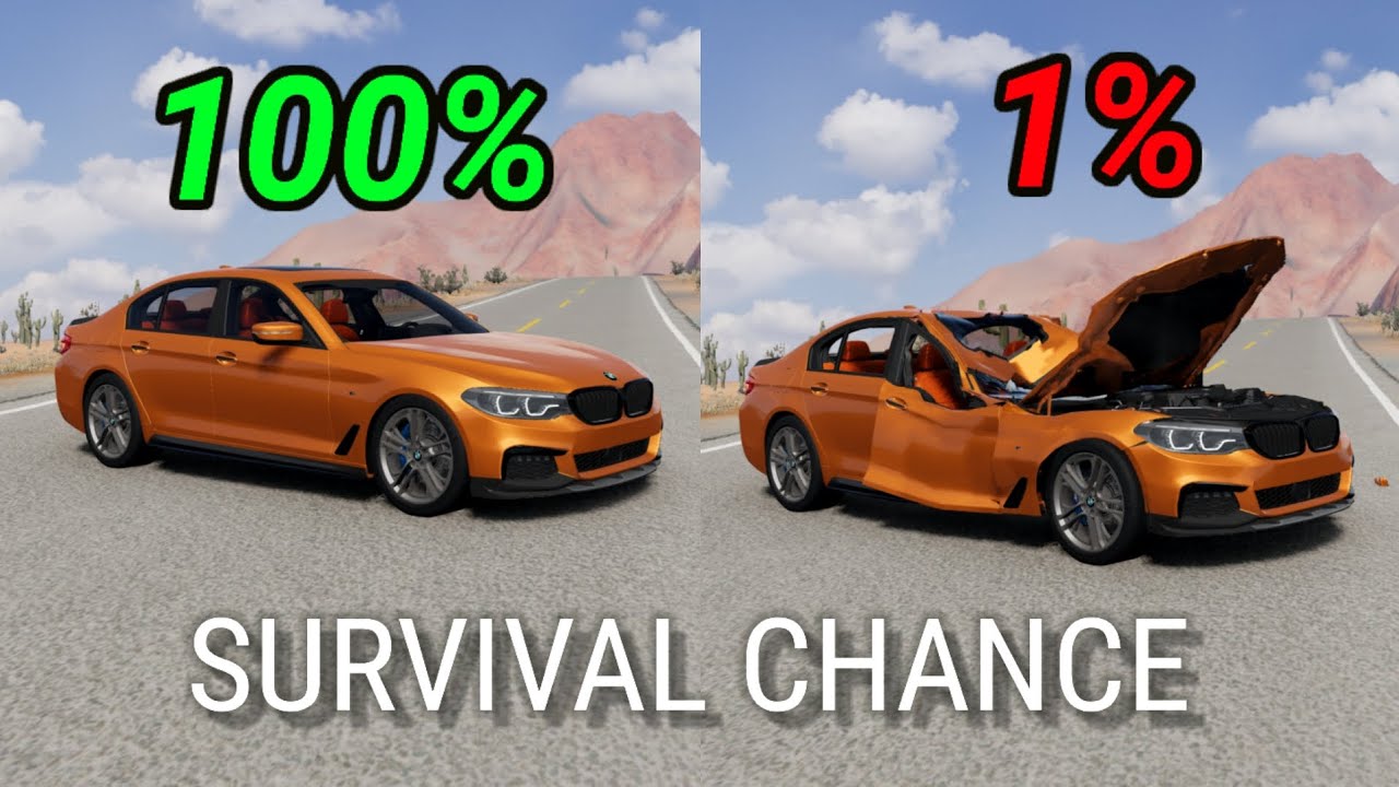 Realistic Survival Chance Crashes #06 - BeamNG Drive | PywulangBng