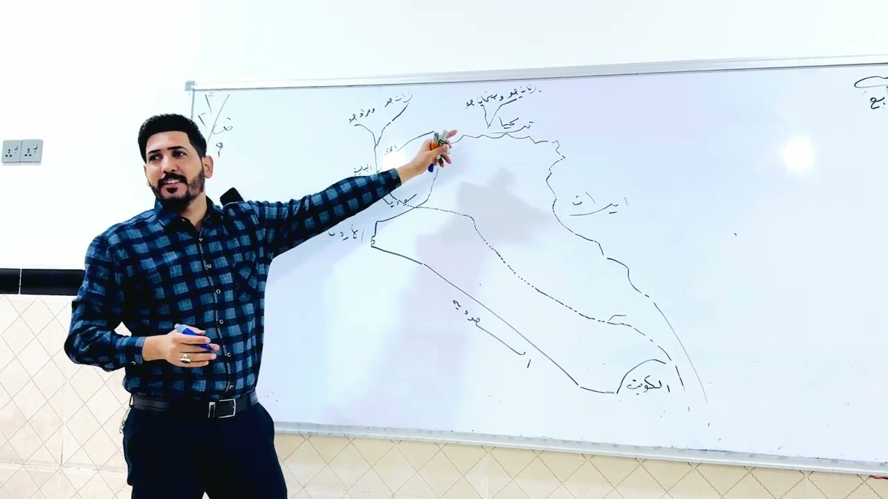 رسم خارطة العراق مع تاشير 
