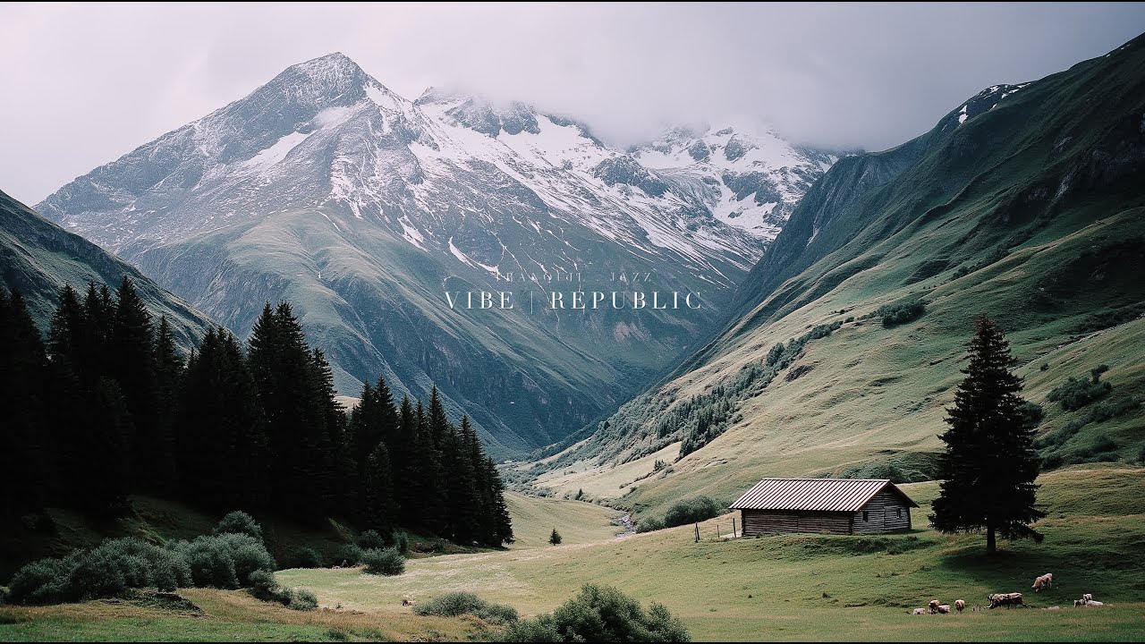 alpine cabin, spring on the way — tranquil jazz