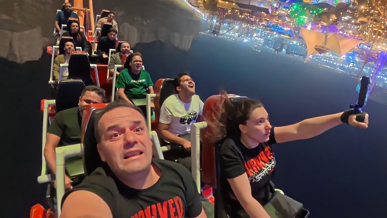 Six flags Qiddiya Spitfire First reaction 4k Η ψηλότερη αναστροφή σε τρενάκι παγκοσμίως