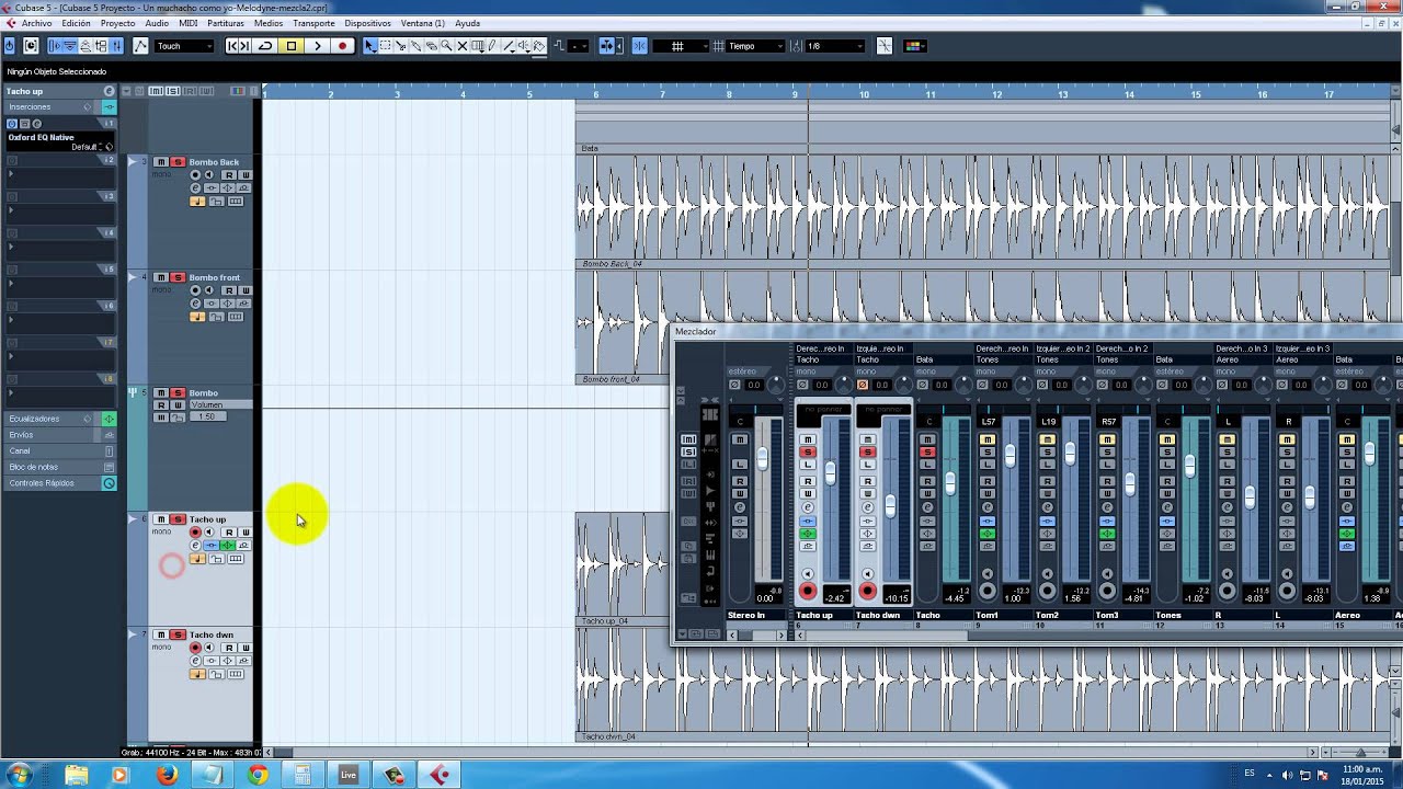 Tutorial Cubase- Ruteos, Submezcla, ordenar pistas