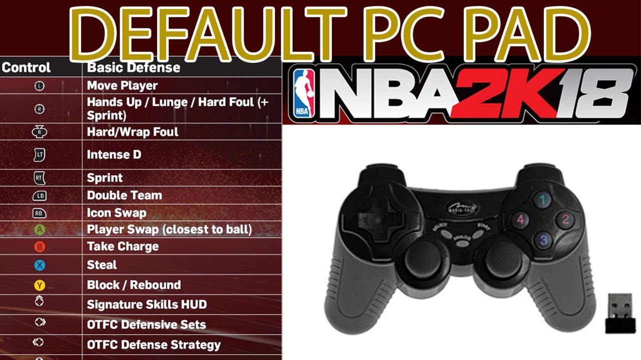 NBA 2K Default PC Pad Configuration TUTORIAL